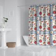 thumbnail image 2 of Pioneer Flower Floral Print Pattern Shower Curtain 72"x72", Bathroom Decorative Shower Curtain Set with 12 Hooks, Waterproof Washable, 2 of 6