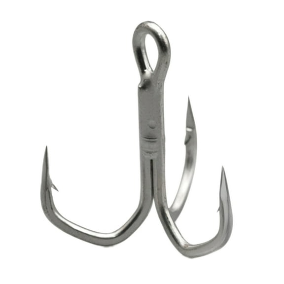 Necvior 10Pcs Sharpened Fishings Trebles Hook Round Bend Triple Fishes Hook Highly Strength Saltwater Hook Fishings Tackle Tool