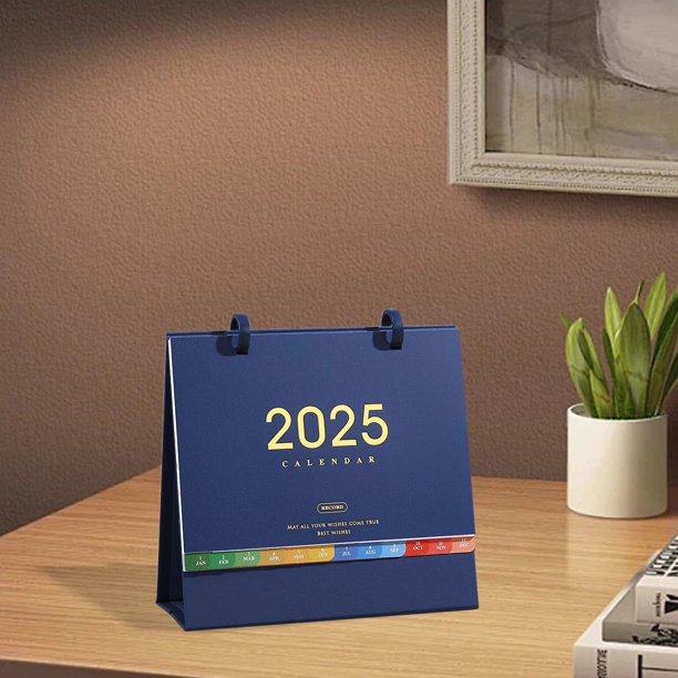 Calendario de Escritorio de Cuero de Pie Ganfancp 2025