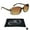 Cheetah Brown, variant on proSPORT Bifocal Women Reading Sunglass Oversized Reader Black Frame