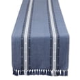 thumbnail image 1 of Camino de mesa DII Everyday con flecos a rayas, 35 x 275 cm, azul francés, 1 of 7