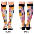 thumbnail image 4 of FORMRS Womens Knee High Socks Casual Long Thick Travel Daily Wear, 2 Pairs, Art Geometric, 4 of 6