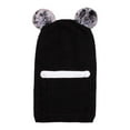 thumbnail image 3 of VNKIDY Kids Hats Children Winter Knitted Cap Boys Girls Warm Solid Color Full Face Cover Neck Gaiter Cozy Beanie Hood With Cute Pom For Cold Wear Cute Headwear, 3 of 4