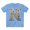 Carolina Blue, variant on Letter N Graphic Design Tee Unisex 100 Cotton With Antique Gold Letters Artwork T-Shirt