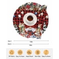 thumbnail image 6 of 15 Inch Round Placemats Set of 6, Christmas Non Slip Heat Insulation PP Table Mats, Gnomes Poinsettia Pine Tree Red Black Plaid Washable Place Mats for Kitchen Dining Party Table Decor, 6 of 7