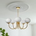 thumbnail image 4 of Arturesthome Milk Pink Glass Pendant Light Bauhaus Vintage Bubble Chandelier For Dining Room Living Room, 4 of 12