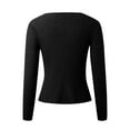 thumbnail image 4 of Women Cardigan Sweater Long Sleeve Knit V-Neck Button Down Lightweight Sweaters for Women Open Front Black Cardigan Fall Fashion, 4 of 5