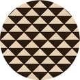 thumbnail image 1 of Ahgly Company Machine Washable Indoor Square Transitional Black Brown Area Rugs, 3' Square, 1 of 7