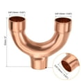 thumbnail image 2 of Unique Bargains Tee Y Type Copper Fitting Welding Joint 5/8 Inch ID for HVAC Air Conditioner Refrigeration, 2 of 5