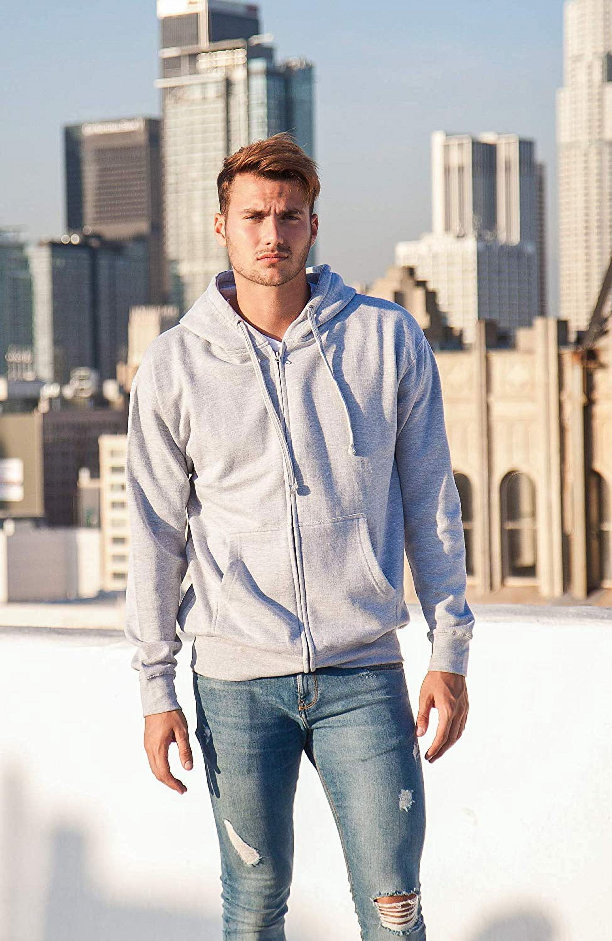 Men's Heavyweight Full Zip up Hoodie | Fleece Jacket | Warm Zipper Casual Sweatshirt with Hood