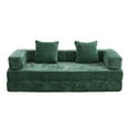 thumbnail image 6 of VJIAIEO Floor Couch,Compression Sofa,Convertible Floor Sofa Bed-with Pillow Back Support Armrest,Comfy Futon Couch Lounge Sleeper Bed,Chenille fabric,for Living Room Bedroom, 6 of 18