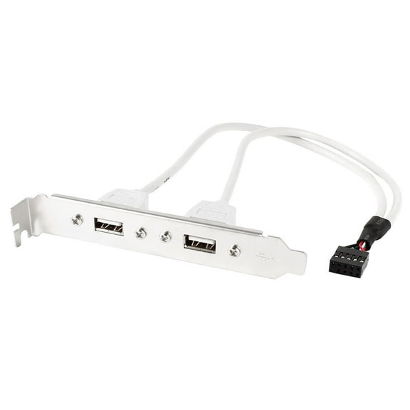 2-Port U 2.0 Female to Motherboard 9pin Header Low Profile Slot Plate Adapter
