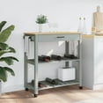 thumbnail image 6 of vidaXL Kitchen Storage Cart MONZA Rolling Solid Wood Pine 33.1" x 15.7" x 35.4", 6 of 8