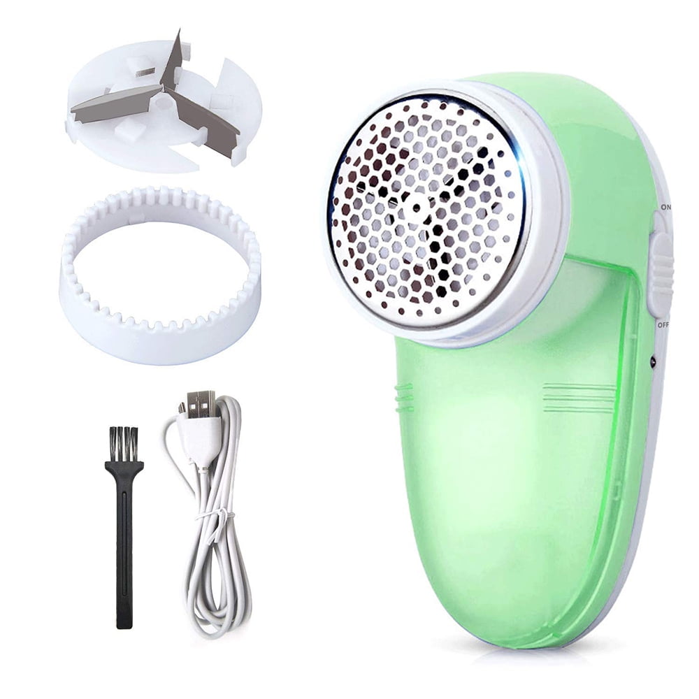 Cashmere Portable Fabric Shaver Rechargeable Electric Lint Remover with USB Charging Cord White Lint Remover Quickly and Effectively Removes Lint and Bobbles from Clothes Wool Couch Fluff Balls