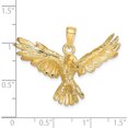 thumbnail image 3 of 14K Yellow Gold Eagle Flying Charm (31.7 X 35.88) Made In United States k6504, 3 of 5