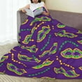 thumbnail image 6 of Fuzoiu Carnival Masks and Beads Print Ultra-Soft Micro Fleece Blanket,All Seasons Flannel Throw, Lightweight Blanket for Bed, Sofa, Couch, Movie Night, Camping, and Travel-40"x30", 6 of 7