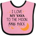 thumbnail image 3 of Inktastic I Love My Yaya to the Moon and Back Boys or Girls Baby Bib, 3 of 4