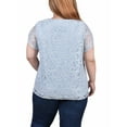 thumbnail image 3 of NY Collection Women's Plus Size Lace Petal Sleeve Top, 3 of 4