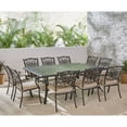 thumbnail image 3 of Hanover Traditions 11-Piece Outdoor Patio Dining Set with 60" x 84" Cast-Top Table and 10 Thick Foam Cushioned Chairs with Heavy-Duty Aluminum Frames | TRADDN11PC, 3 of 20