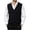 Black, variant on Atkumj Men's Sweater Vests Trendy Solid Color Button Down Knit Vest with Front Pockets Casual Comfortable V Neck Sleeveless Sweater Vest M