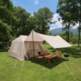 thumbnail image 1 of Carpa inflable de camping de 5.72m², fácil instalación de la carpa de glamping a prueba de viento de la temporada 4 con ventanas de malla y bomba, carpa de algodón al aire libre, 1 of 4
