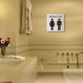 thumbnail image 3 of Stupell Industries Vintage Restroom Black And White Wood Texture Design Canvas Wall Art by Daphne Polselli, 3 of 4