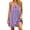 Purple, variant on TAGOLD Womens Camis Sleeveless V-Neck Dress Solid Color Loose Dress Basic Summer Daily Apparel