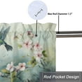 thumbnail image 5 of Hummingbird Kitchen Valance Curtain Rod Pocket Green Leaves Bird Botanical Plant Floral Window Treatment for Living Room Bedroom Bathroom 54 by 18 in, 1 Panel, 5 of 6