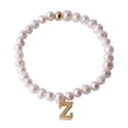 thumbnail image 1 of Pulseras Mujer de Perlas con Iniciales Oro 18k LuckyLy, Modelo Galia blanco UNITALLA, 1 of 6