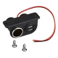 thumbnail image 2 of DC 5V Car Lighter Socket Vehicle Under-dash Mount Charging Adapter Splitter Tablet Dual USB Charger Power Outlet Accessories, 2 of 8