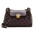 thumbnail image 1 of Bolso pequeño con cadena rómbica, bolso bandolera para mujer, piel artificial, bolso bandolera versátil., 1 of 6