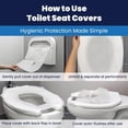 thumbnail image 3 of Fundas para asiento de inodoro Hospeco Discreet Seat, dobladas hasta la mitad, blancas, 3 of 7