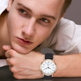 thumbnail image 2 of Resicozy Stainless Watches for Men 2026 Casual Quartz Fashion Business Wristwatch with Round Dial Black with White Face, 2 of 4