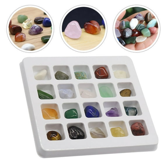 2 Boxes Material Ore Specimen Natural Ore Stones Child Student 13X12CM