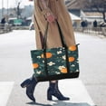 thumbnail image 4 of FORMRS Canvas Laptop Tote Bag for Women with 15.6" Computer Compartments Shoulder Handbag, Green Floral Oranges, 4 of 7