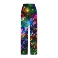 thumbnail image 5 of Bzhegqhd Women's Fashion Star Universe Print Straight Leg Retro Wide Trousers Loose Casual Pants, 5 of 5