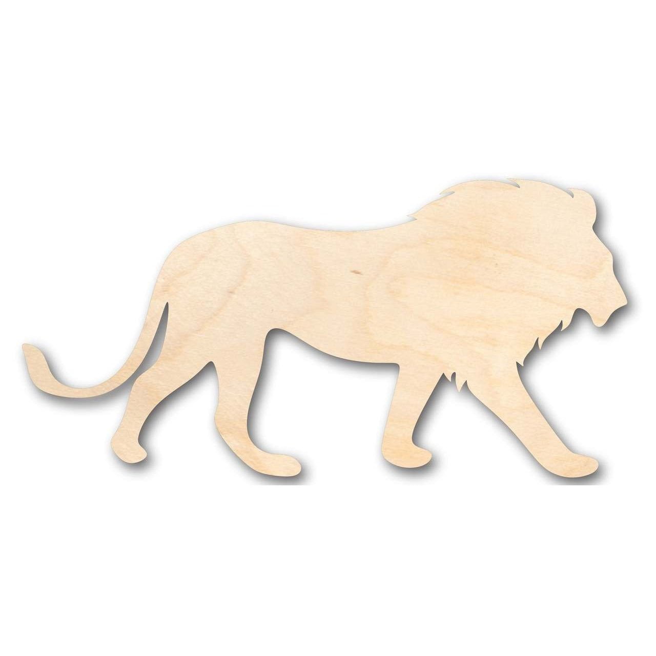 Woodcraft Cutout Lion Laser Cut Out Wood Shape Craft Supply