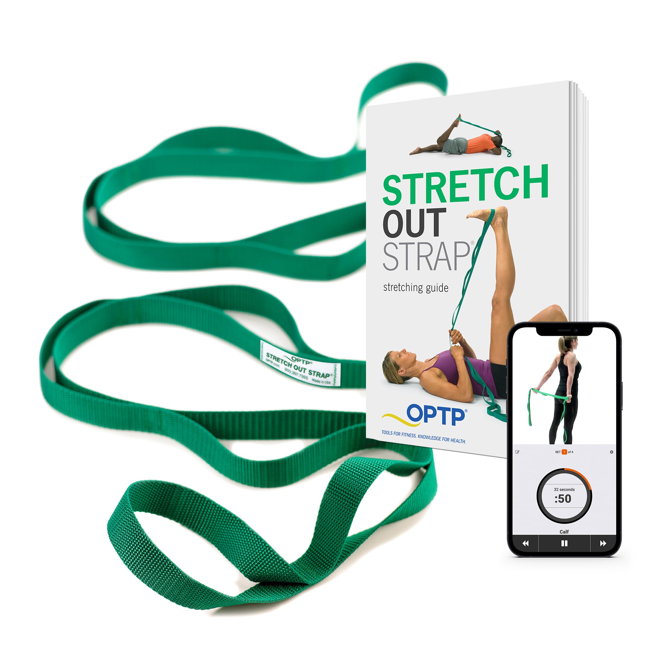 OPTP Stretch Out Strap with Exercise Book