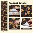 thumbnail image 4 of Peel and Stick Wallpaper Canvas Contact Paper Beef burger colorful seamless soda plastic glass juicy hamburger Self Adhesive and Removable 24in x 118in, 4 of 8
