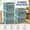 Aqua Deep, variant on Collapsible Storage Boxes with Lids, Washable Fabric Bins, 14.9x9.8x9.8 Inches, 3 Pack, Aqua Spring Organizational Containers