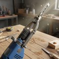 thumbnail image 2 of kowaku Drill Press Mortising Attachment Easy Installation Mortising Attachment Bracket Two-Way Use Power Tool Accessory for Woodworkers, Carpenters, 2 of 10