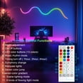 thumbnail image 4 of maylit 360 Degree Luminous Reticulate Weave Rope Lights, 10ft Addressable ICRGB LED Strip Lights, Music Sync, DIY Design, USB Powered Flexible LED Lights for Gaming Room Living Bedroom Wall Decor, 4 of 7