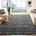 thumbnail image 3 of SAFAVIEH Tulum Lakisha Distressed Southwestern Area Rug, 6'7" x 6'7" Square, Black/Ivory, 3 of 9