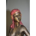 thumbnail image 4 of Egyptian lady Bronze Statue -  Size: 7"L x 6"W x 28"H., 4 of 10