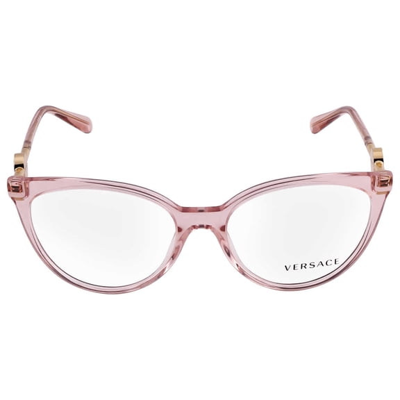 Versace Demo Square Ladies Eyeglasses VE3298B 5339 55, Pink