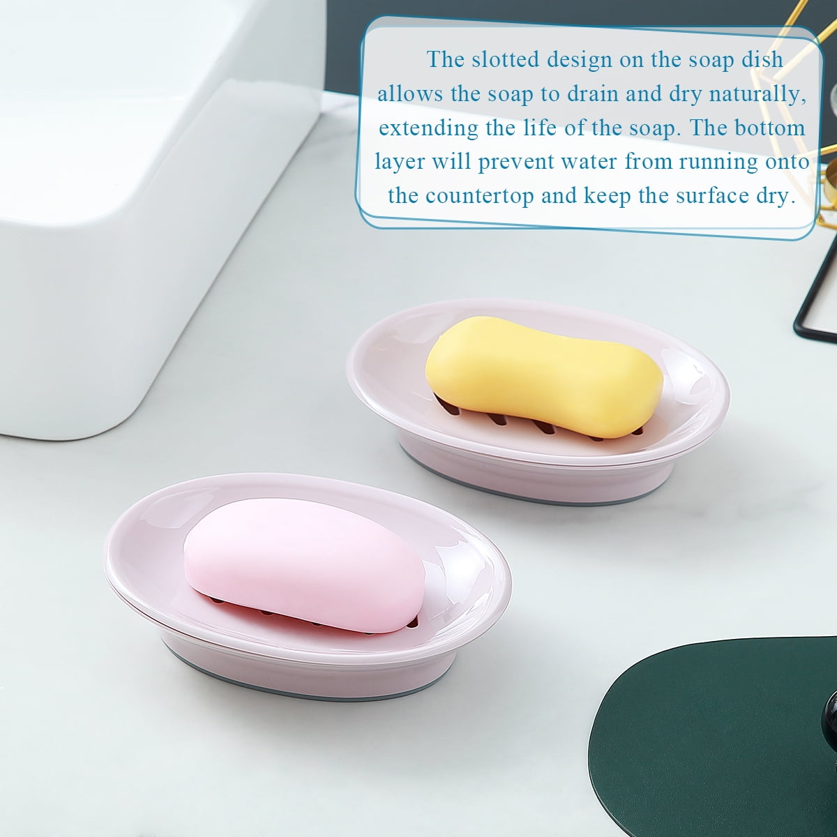 Rebrilliant Soap Dish, Bathroom Soap Dishes Soap Holder Soap Tray