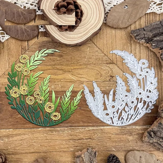 Troqueles de corte Sznilindm flores, vidrio, hojas, luna, encaje y margarita