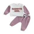 thumbnail image 1 of Baby Boys Pants Set Long Sleeve Letters Sweatshirt with Elastic Waist Sweatpants Infant Clothes 2-3 Years, 1 of 8