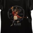 thumbnail image 7 of Kubo And The Two Strings Kubo Playing Two-Stringed Guitar Women's Black Crew Neck Short Sleeve T-shirt-Large, 7 of 7