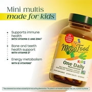 MegaFood Kids Mini Multivitamin - Zinc, Vitamins C, B & D3 - Vegetarian - 30 Servings